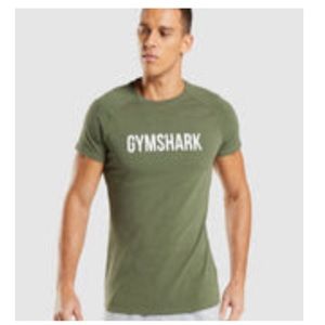Gymshark Shirt Olive Short Sleeve